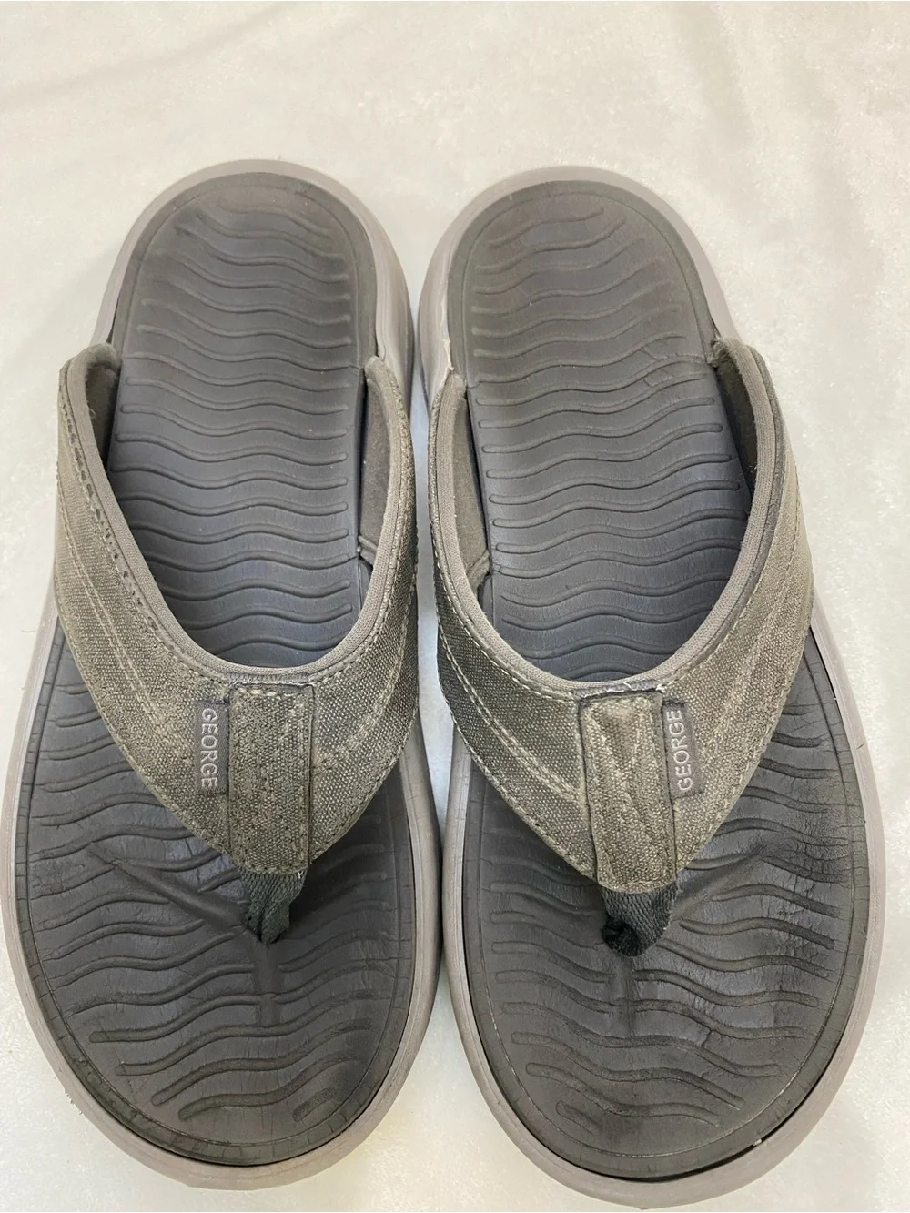 George Men's Atlantic II Cushion Flip-Flops size 11 gray